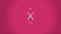 scissors humor Simple Background simple pink background artwork