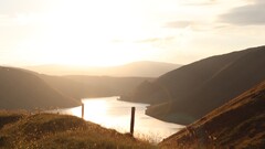 Scotland nature landscape Lake sunlight uk Mountains lens flare