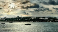 Sea cityscape sky Istanbul