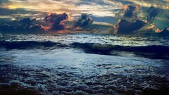 Sea clouds water nature