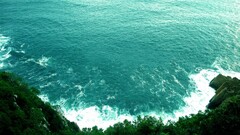 Sea nature water cliff