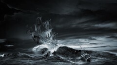 Sea old ship fantasy art Ghost Ship