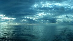 Sea sky horizon clouds nature water cyan blue waves Turquoise