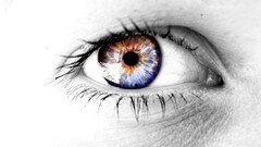 selective coloring eyes macro closeup