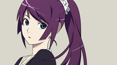 senjougahara hitagi Anime anime girls blue eyes ponytail Women