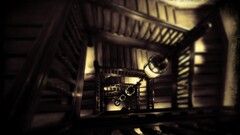 sepia Lamp deviantart dark stairs indoors building