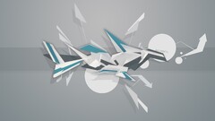 shapes digital art abstract gray background