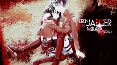 shingeki no kyojin Eren Jeager mikasa ackerman Anime anime girls