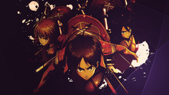 shingeki no kyojin Eren Jeager mikasa ackerman Armin Arlert