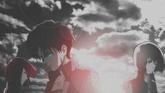shingeki no kyojin Eren Jeager mikasa ackerman Armin Arlert