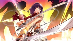 shingeki no kyojin mikasa ackerman anime girls