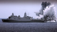 ship explosion military vehicle