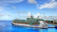 ship sky clouds vehicle hdr