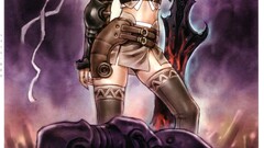 Shunya Yamashita cleavage fantasy girl fantasy art anime girls