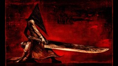 Silent Hill sword Pyramid Head video games Video Game Horror red