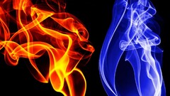 Simple Background abstract digital art colorful smoke