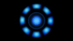 Simple Background blue Iron Man Arc reactor