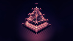 Simple Background digital art pyramid