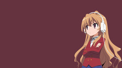 Simple Background headphones anime girls Anime toradora