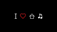 Simple Background house music Symbols Minimalism Music red