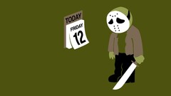 Simple Background jason voorhees humor Machete mask Calendar sad