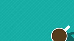 Simple Background Minimalism cafes coffee cup Turquoise