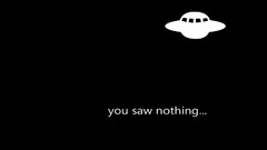 Simple Background UFO Typography Minimalism