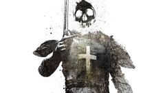 skull Dark Templar in memoriam Alex Cherry paint splatter cross