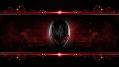 skull digital art alienware