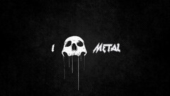 skull Minimalism monochrome heavy metal