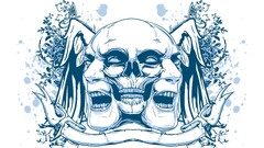 skull psychedelic face artwork