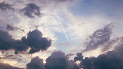 sky airplane clouds Aircraft contrails