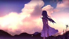 sky anime girls Anime sun dress