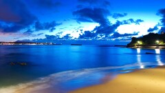 sky beach Sea bay dusk landscape