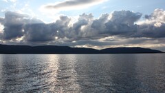 sky clouds landscape hills overcast