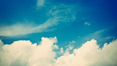 sky clouds nature blue white