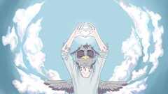 sky clouds owl anthro heart artwork