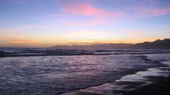 sky landscape beach waves sunset