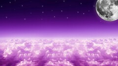 sky Stars moon clouds artwork