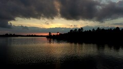 sky water sunset Lake dusk