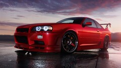 Skyline R34 red cars vehicle Car jdm