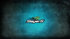slayers blue background cyan grunge