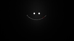 smiling Minimalism dark black Simple Background black background