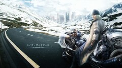 snow villiers road motorcycle snow final fantasy xiii