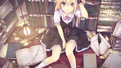 socks blue eyes blonde Library original characters Anime room