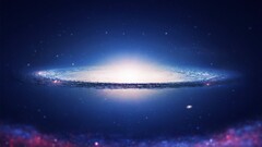 Sombrero Galaxy Space space art digital art Digital Glowing