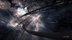 Space abstract shapes digital art