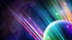 space art digital art colorful planet Space