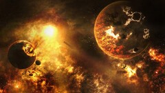 space art planet apocalyptic digital art