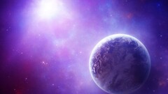 space art purple planet